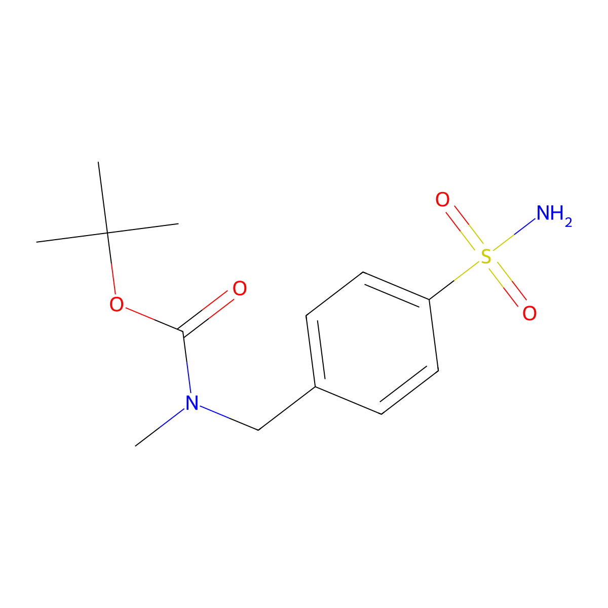 tert-butyl N-methyl-N-[(4-sulfamoylphenyl)methyl]carbamate molecular structure, CAS 2271393-18-9