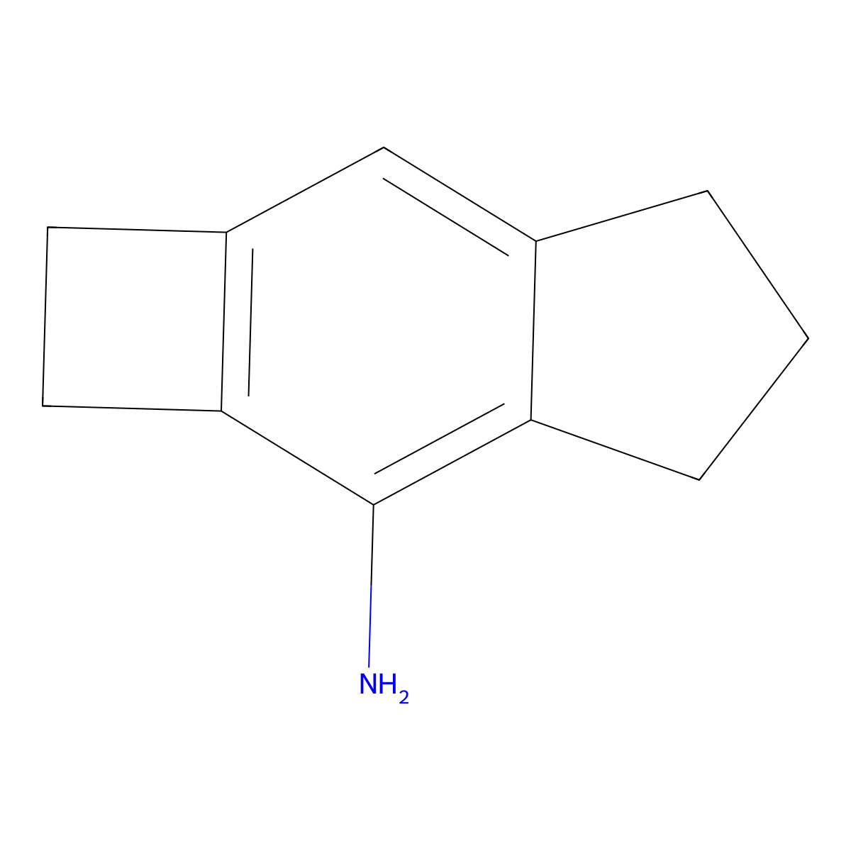 2,4,5,6-Tetrahydro-1H-cyclobuta[f]inden-3-amine molecular structure, CAS 2271393-78-1