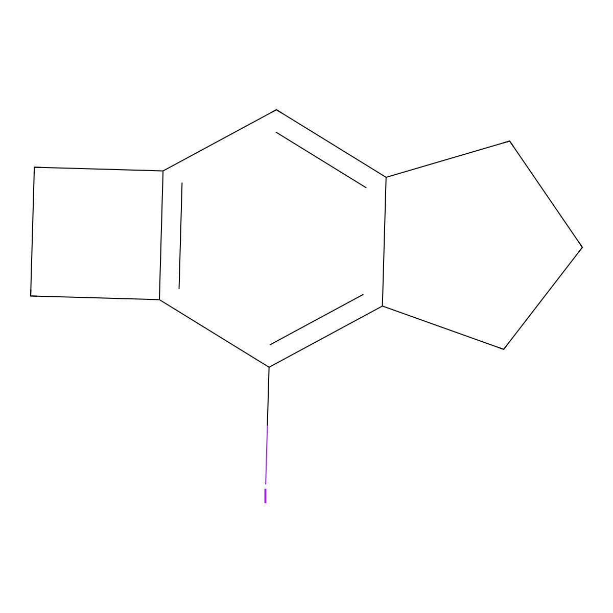 3-Iodo-2,4,5,6-tetrahydro-1H-cyclobuta[f]indene molecular structure, CAS 2271393-82-7