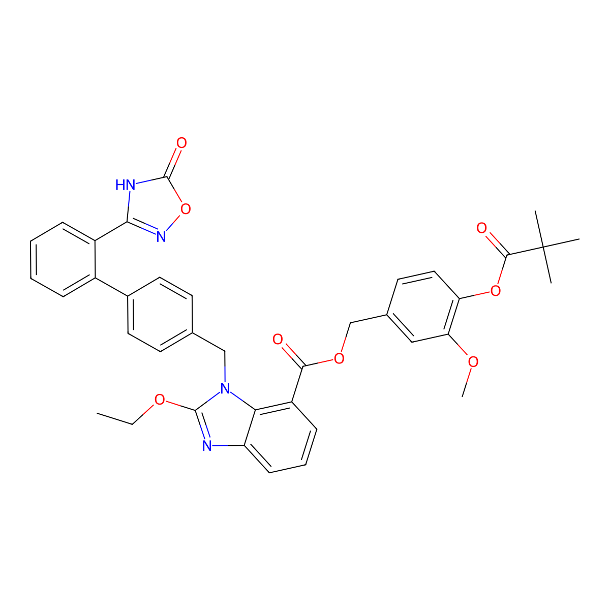Azilsartan Mopivabil molecular structure, CAS 2271428-31-8
