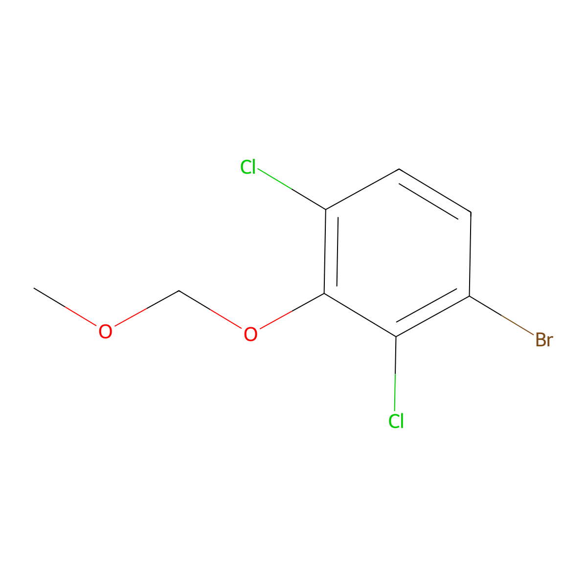1-Bromo-2,4-dichloro-3-(methoxymethoxy)benzene molecular structure, CAS 2271442-84-1