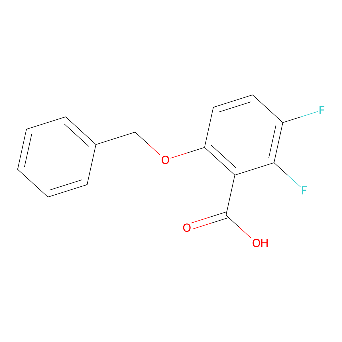 2,3-Difluoro-6-(phenylmethoxy)benzoic acid molecular structure, CAS 2271442-87-4