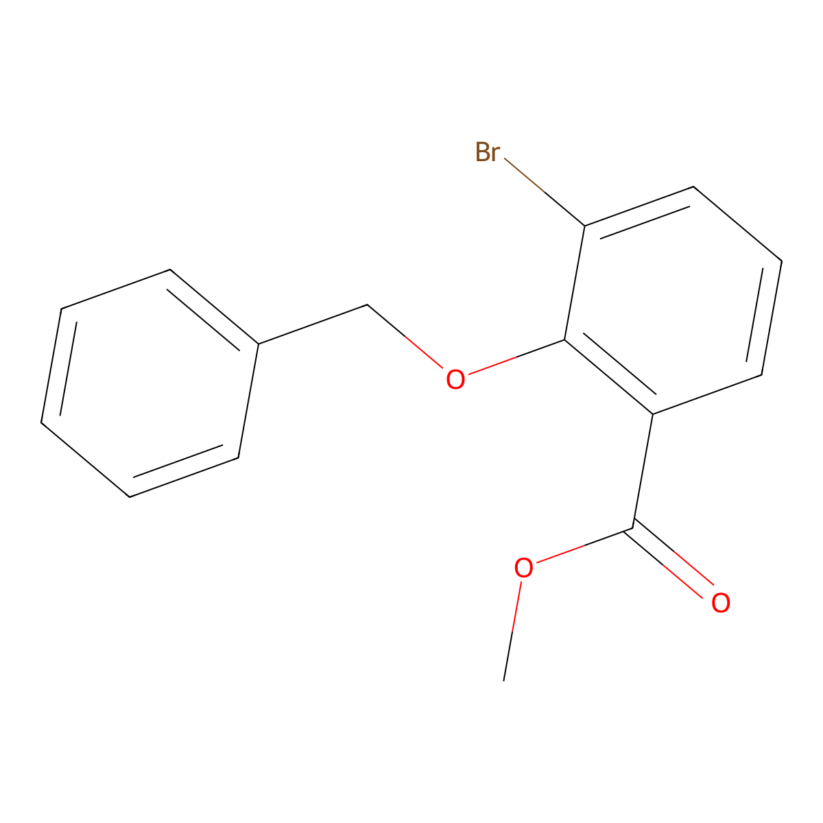 Methyl 2-benzyloxy-3-bromo-benzoate molecular structure, CAS 2271442-98-7