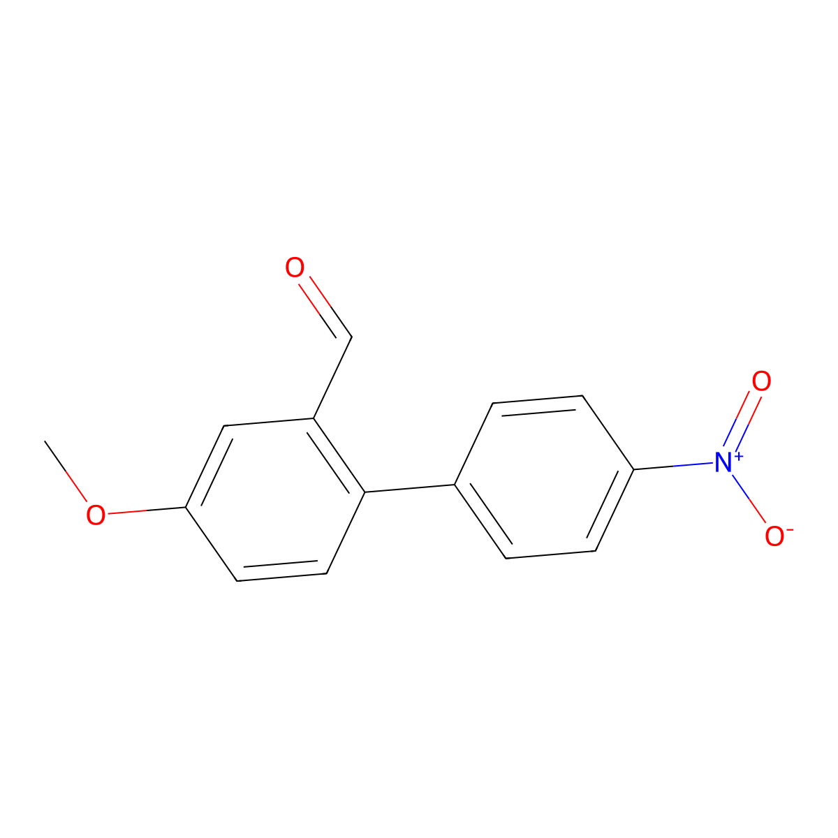 4'-Nitro[1,1'-biphenyl]-4-methoxy-2-carbaldehyde molecular structure, CAS 2271443-01-5