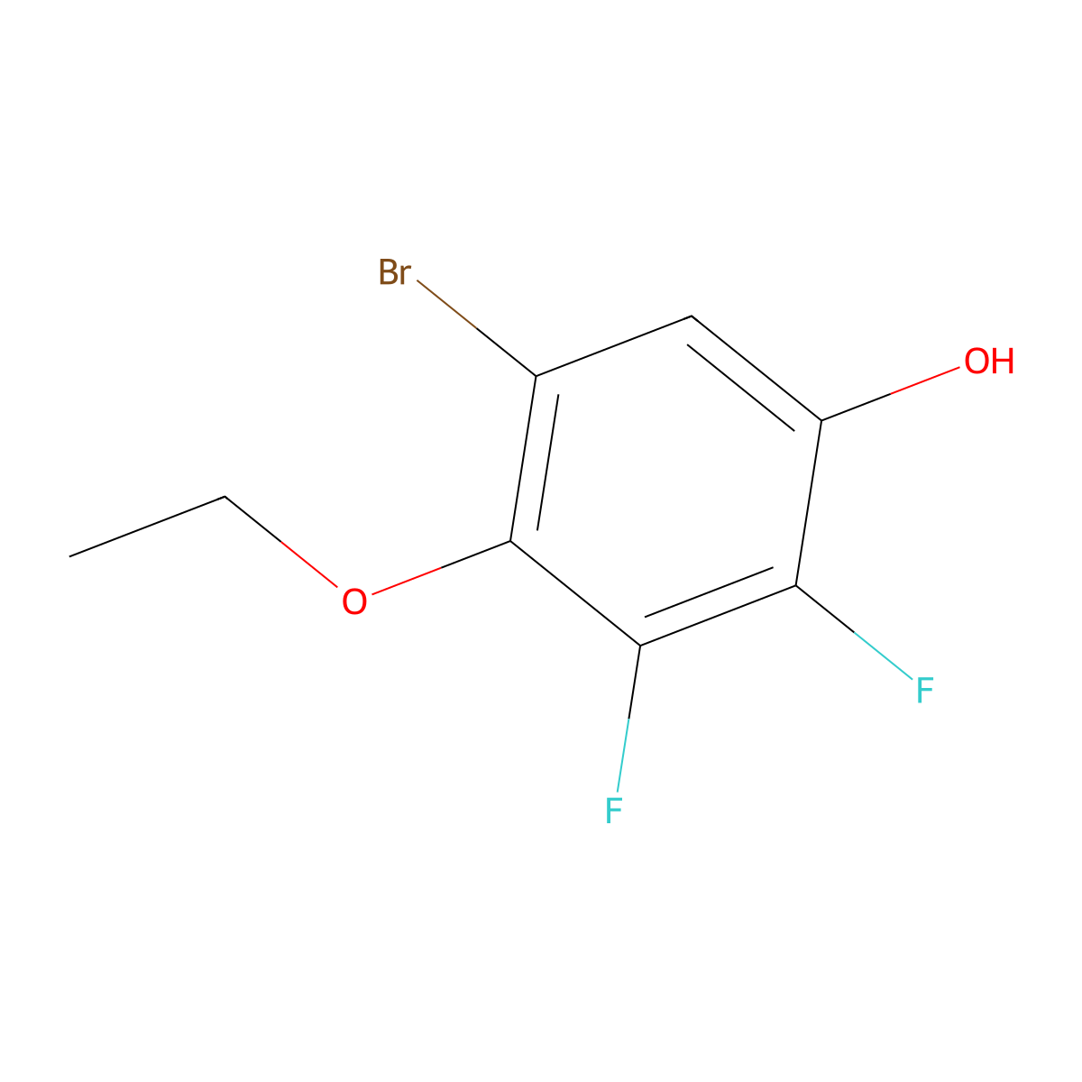 5-Bromo-2,3-difluoro-4-ethoxyphenol molecular structure, CAS 2271443-08-2