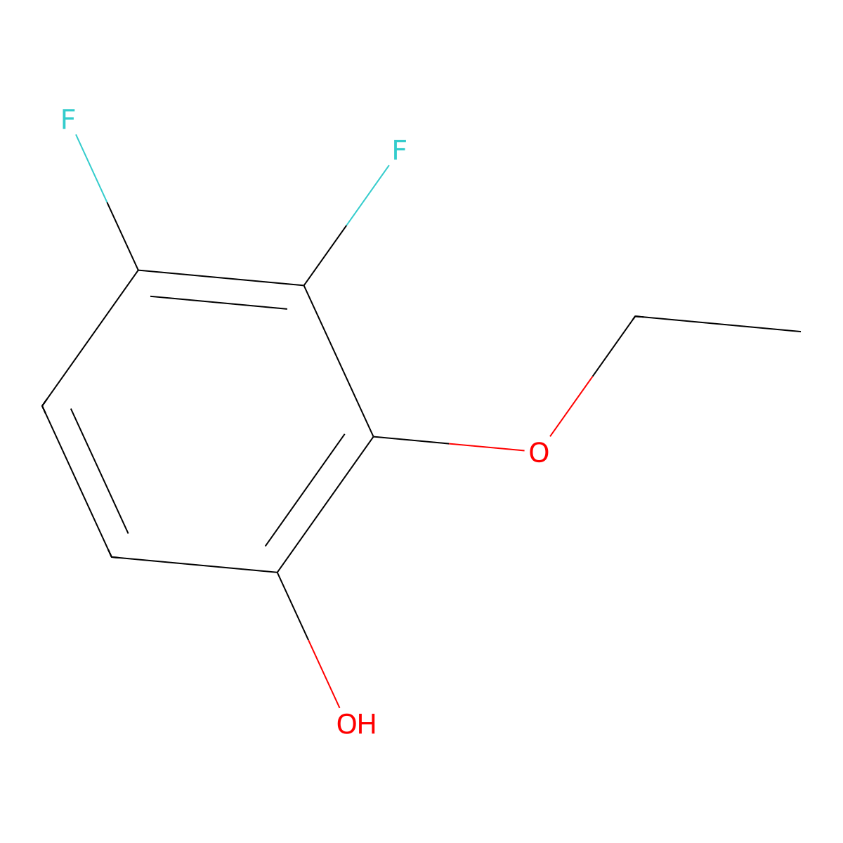 3,4-Difluoro-2-ethoxyphenol molecular structure, CAS 2271443-09-3