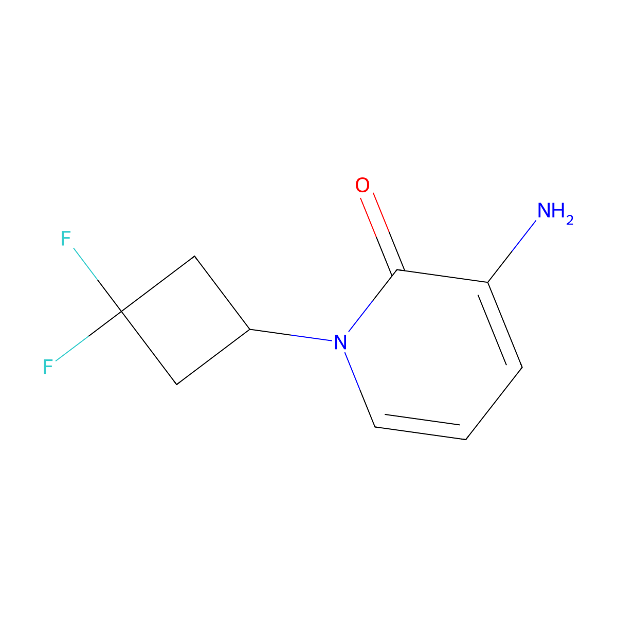 3-Amino-1-(3,3-difluorocyclobutyl)pyridin-2(1H)-one molecular structure, CAS 2271472-84-3