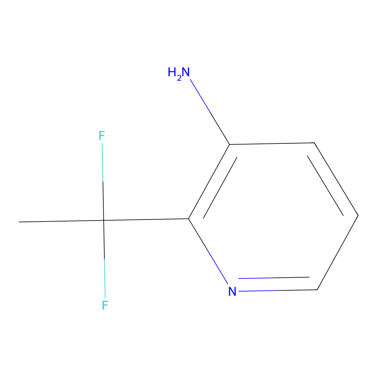 2-(1,1-Difluoroethyl)pyridin-3-amine molecular structure, CAS 2271475-31-9