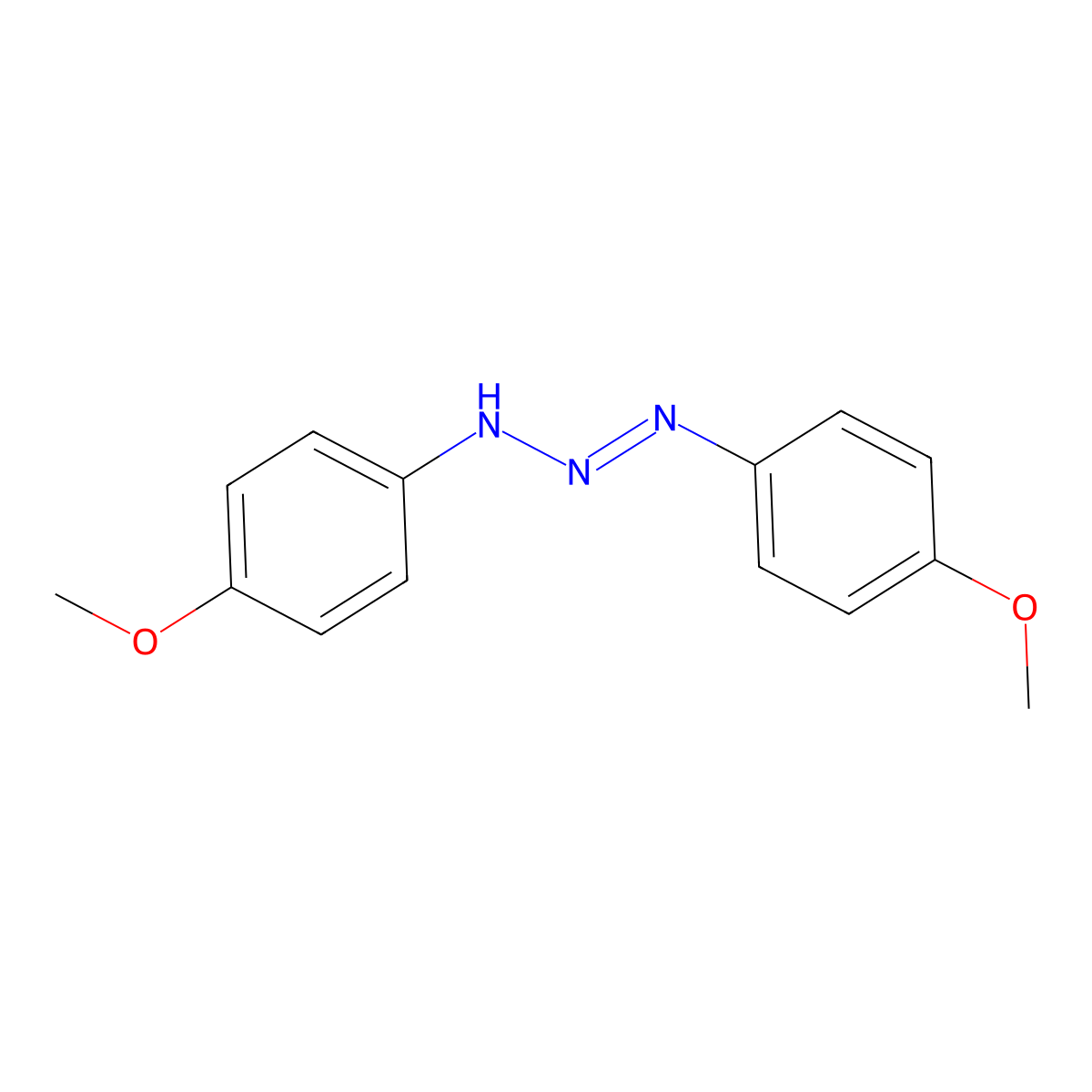 (1e)-1,3-Bis(4-methoxyphenyl)triaz-1-ene molecular structure, CAS 22715-73-7