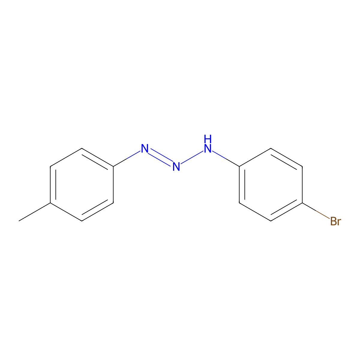 (1E)-1-(4-bromophenyl)-3-(4-methylphenyl)triaz-1-ene molecular structure, CAS 22715-74-8