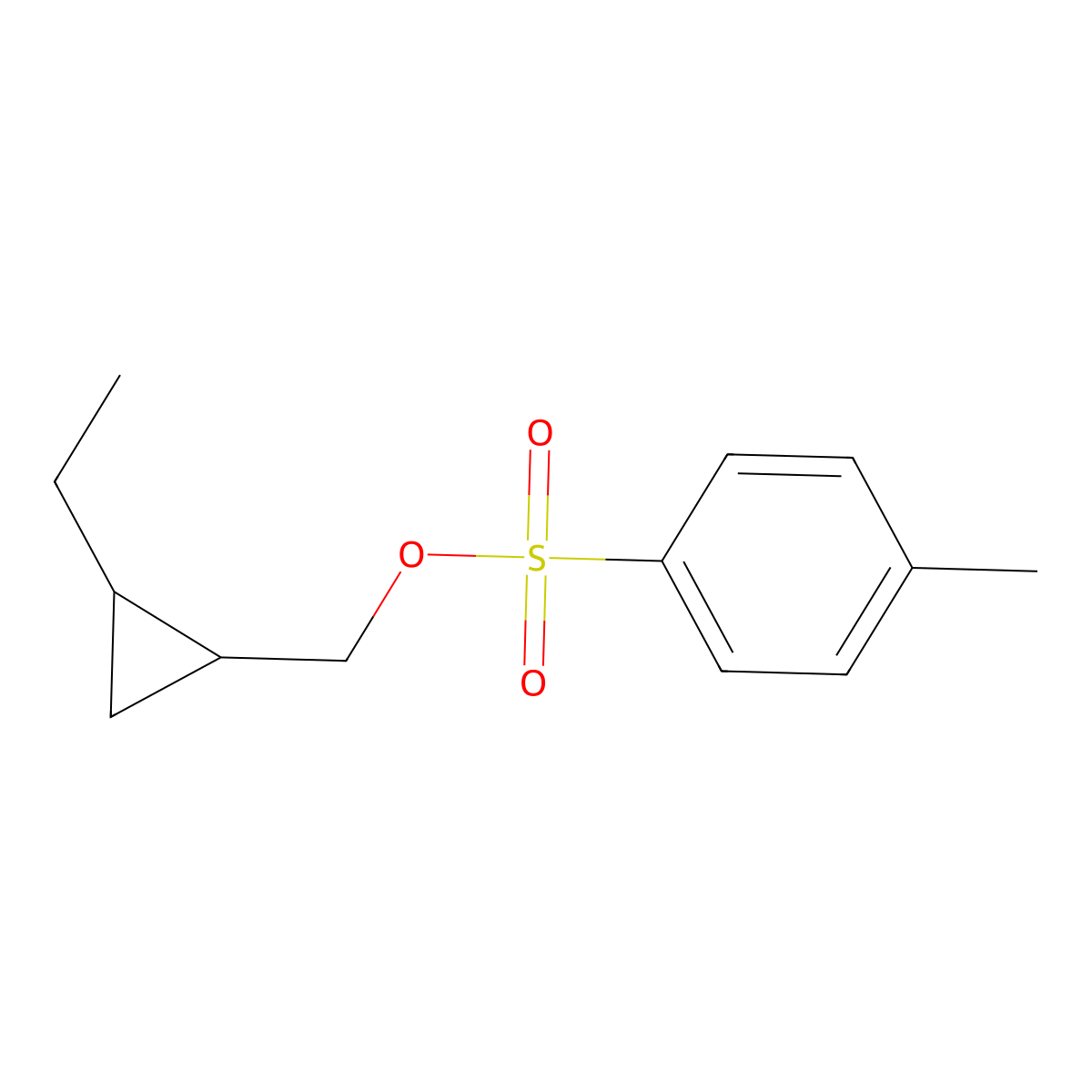 rac-[(1R,2R)-2-ethylcyclopropyl]methyl 4-methylbenzene-1-sulfonate molecular structure, CAS 2271569-35-6