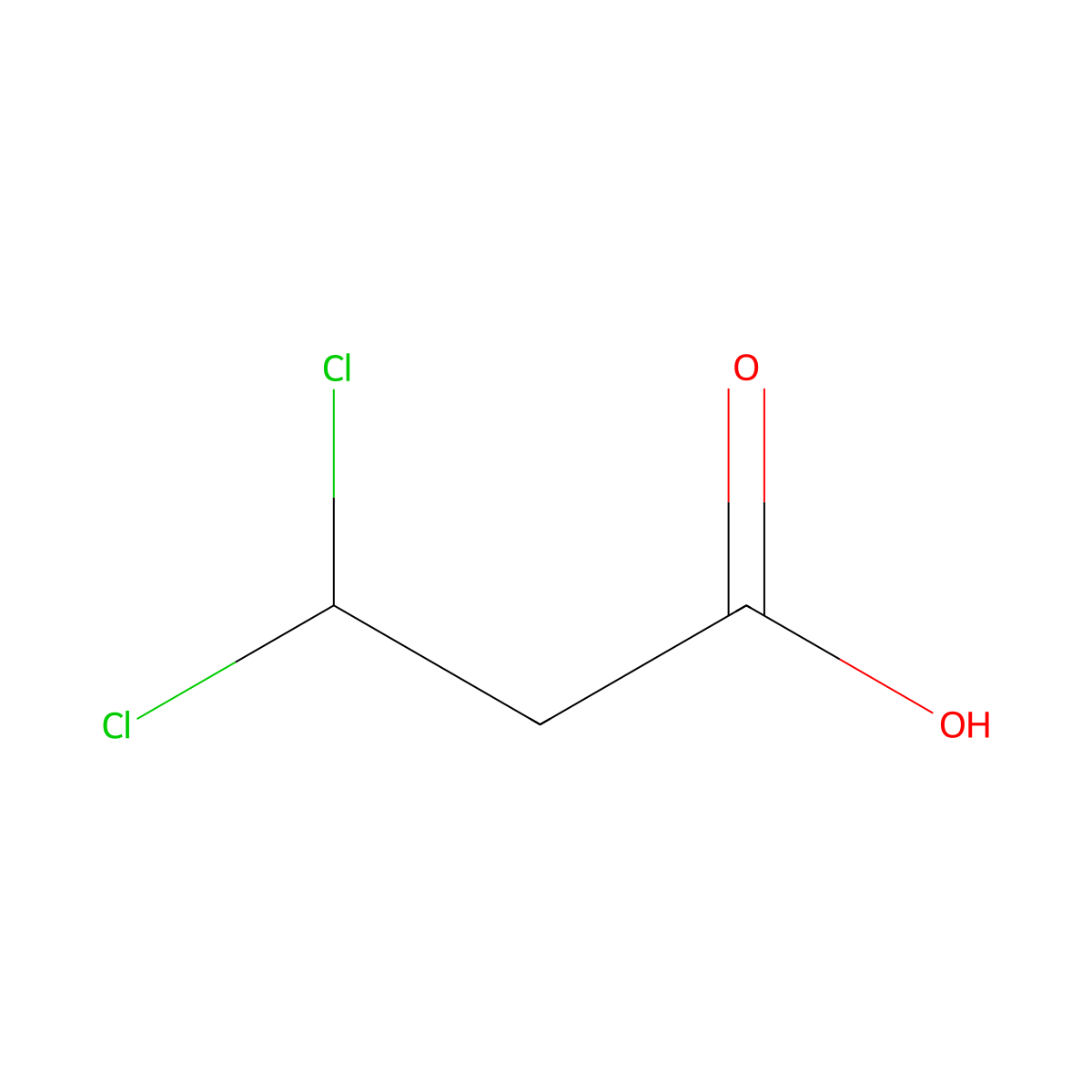 3,3-Dichloropropanoic acid molecular structure, CAS 22716-03-6
