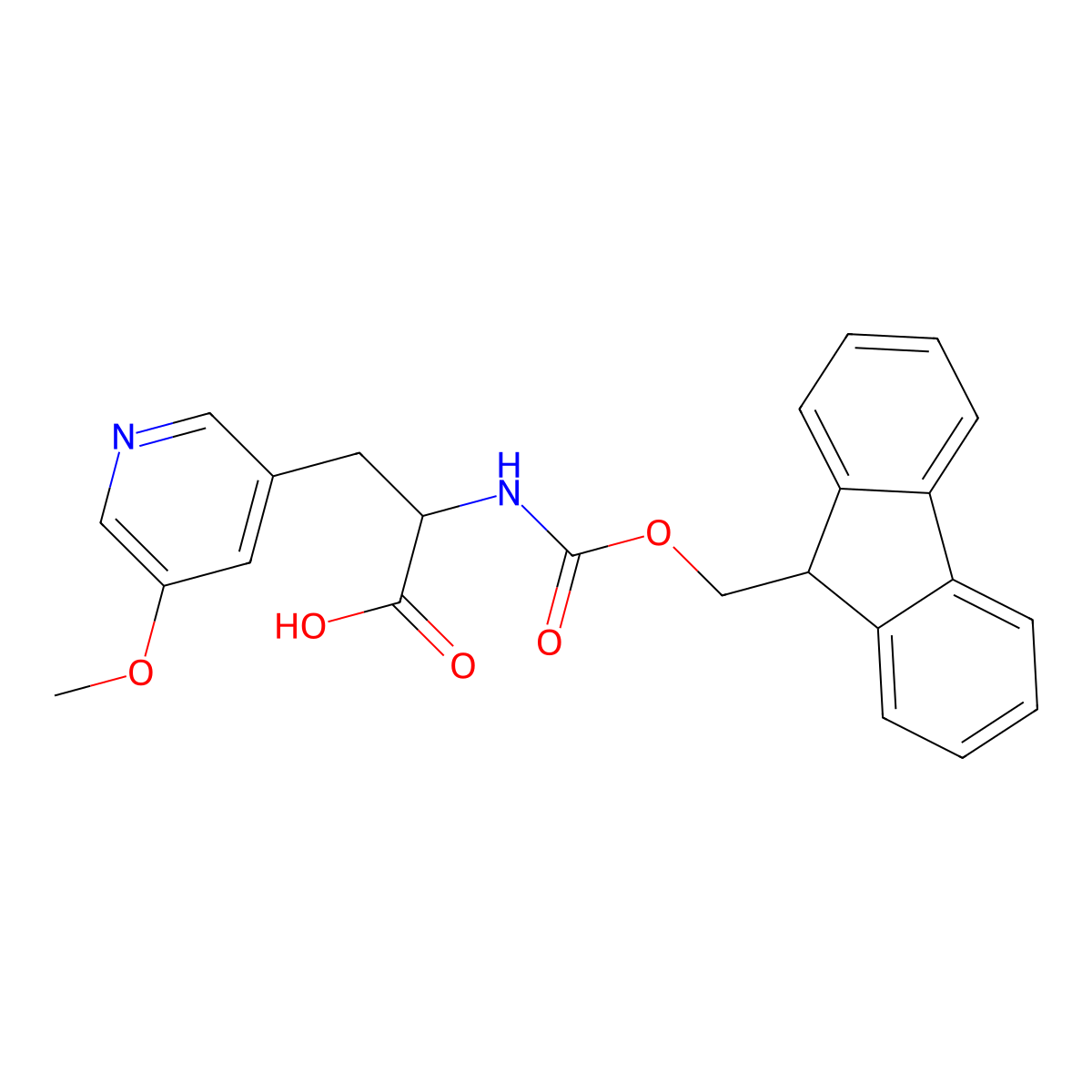 Fmoc-L-5-Pal(3-OMe)-OH molecular structure, CAS 2271695-22-6