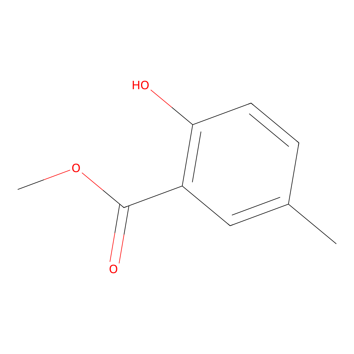 Methyl 5-methylsalicylate molecular structure, CAS 22717-57-3