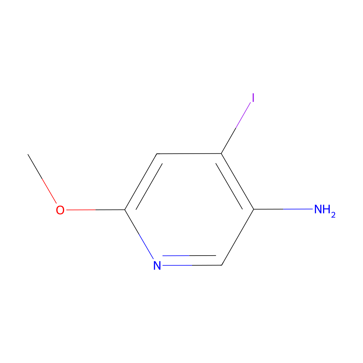 4-Iodo-6-methoxypyridin-3-amine molecular structure, CAS 227180-21-4