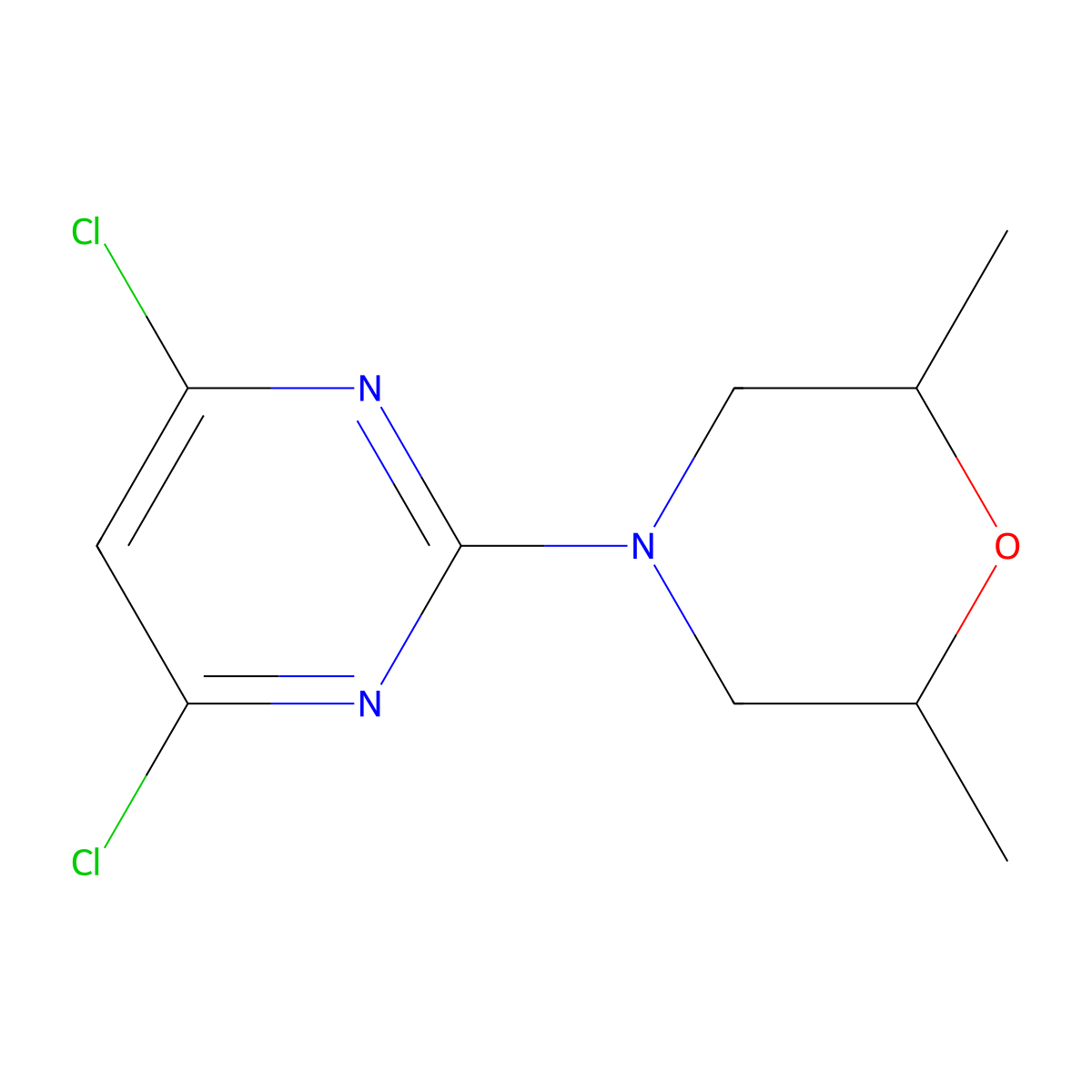 (2R,6S)-4-(4,6-dichloropyrimidin-2-yl)-2,6-dimethylmorpholine molecular structure, CAS 2271841-40-6