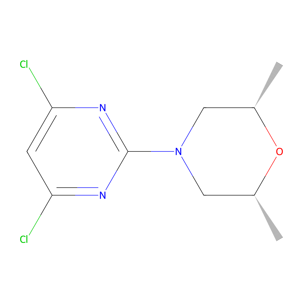 (2R,6S)-4-(4,6-dichloropyrimidin-2-yl)-2,6-dimethylmorpholine molecular structure, CAS 2271841-40-6