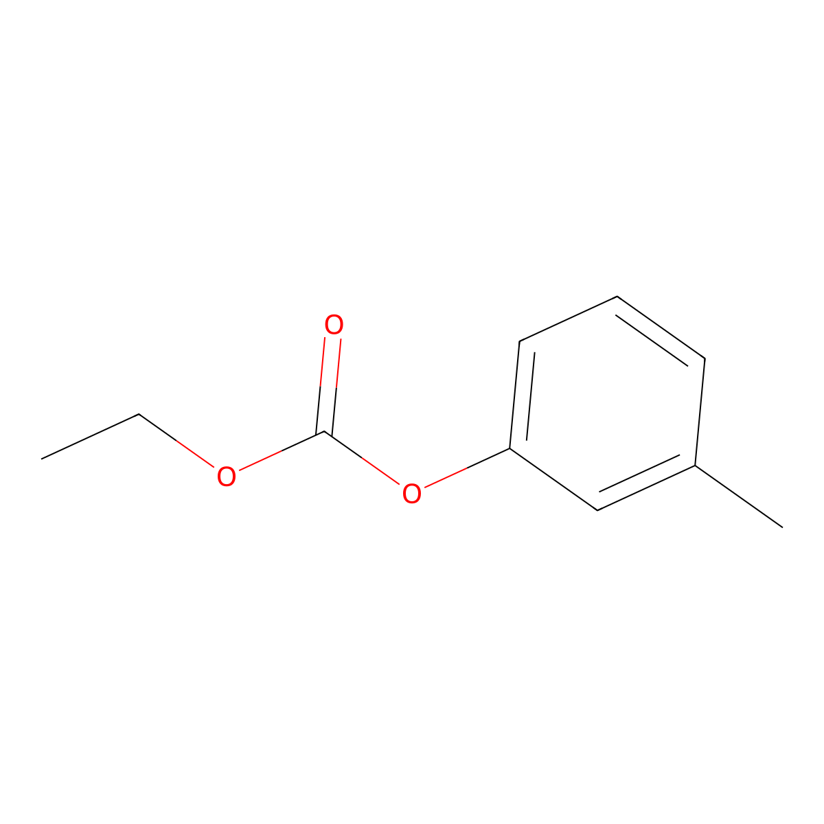 Carbonic acid, ethyl 3-methylphenyl ester molecular structure, CAS 22719-82-0