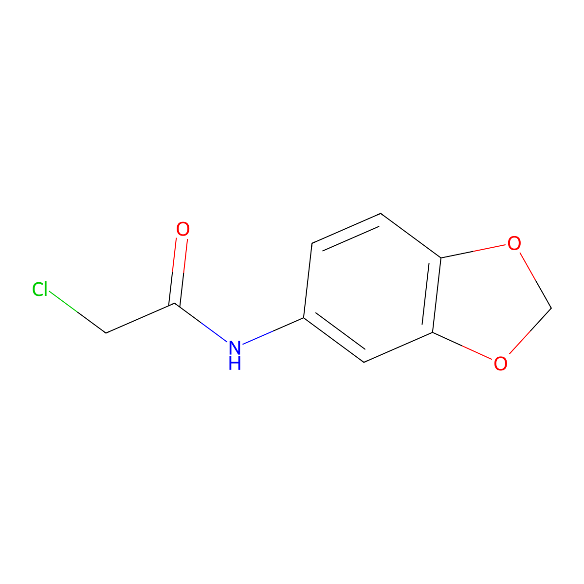 N-(2H-1,3-Benzodioxol-5-yl)-2-chloroacetamide molecular structure, CAS 227199-07-7