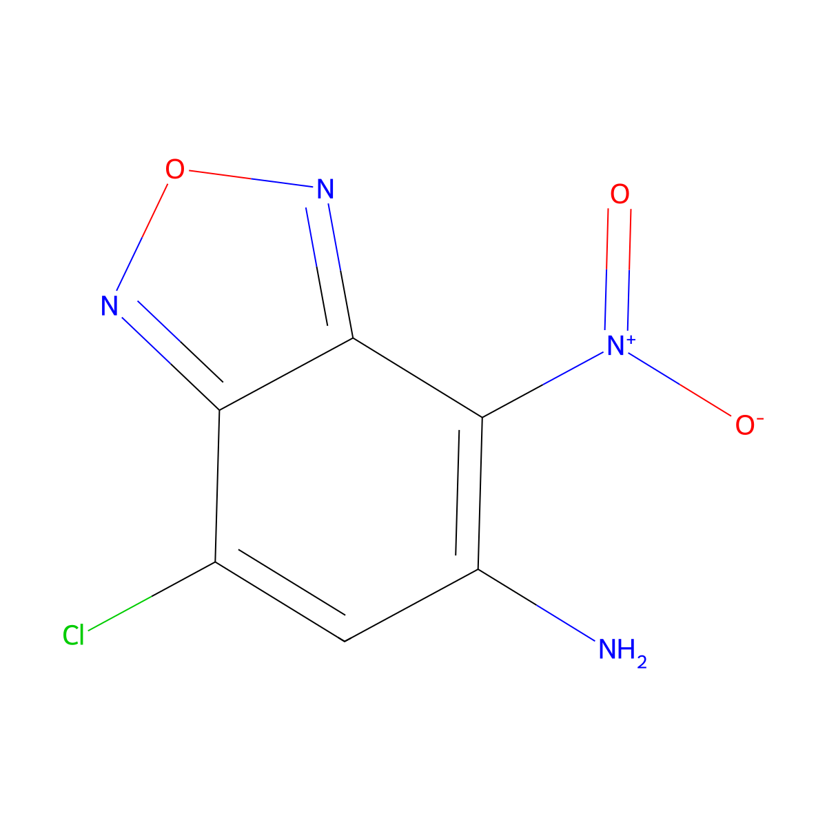 7-Chloro-4-nitro-2,1,3-benzoxadiazol-5-amine molecular structure, CAS 227199-11-3