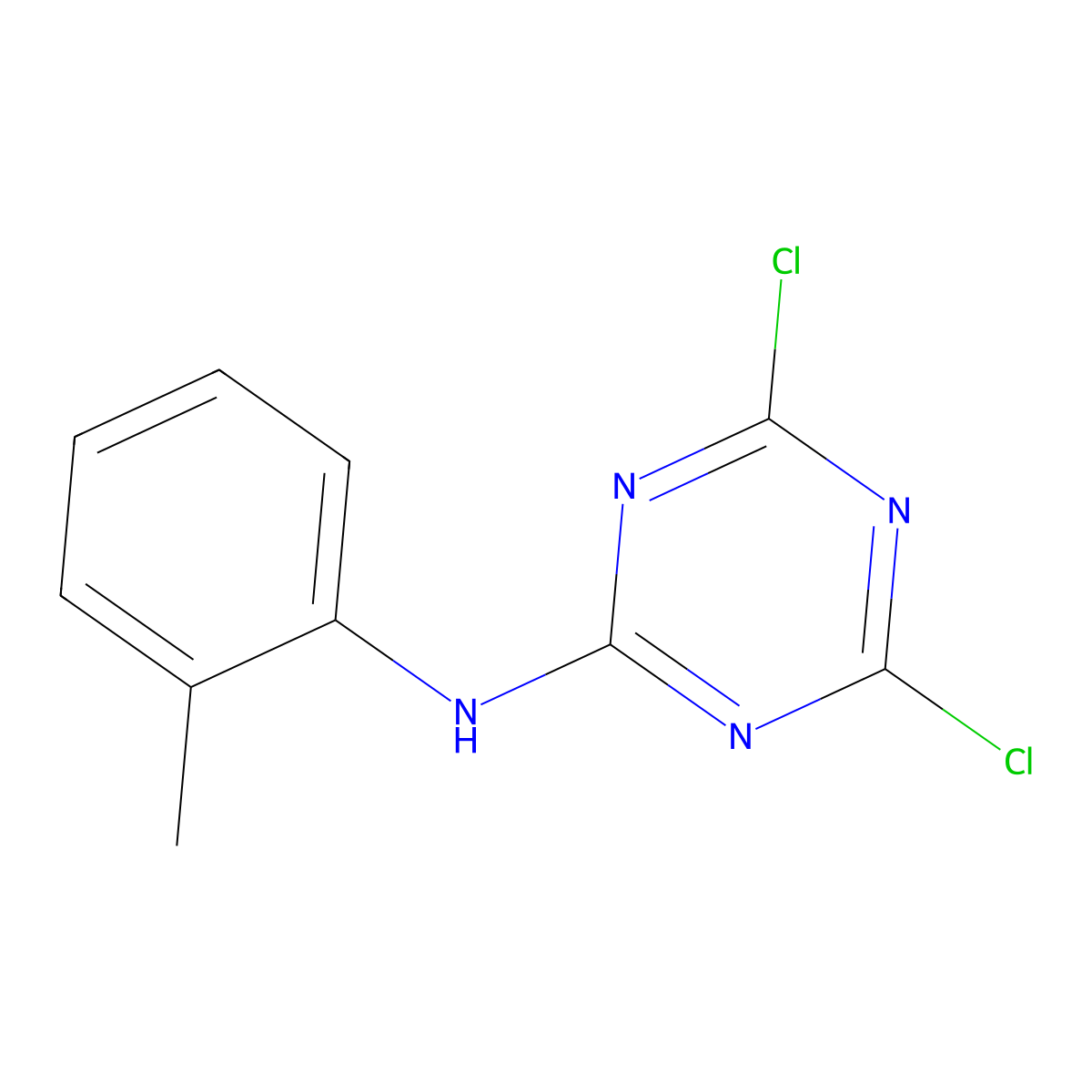 4,6-Dichloro-N-(2-methylphenyl)-1,3,5-triazin-2-amine molecular structure, CAS 2272-23-3