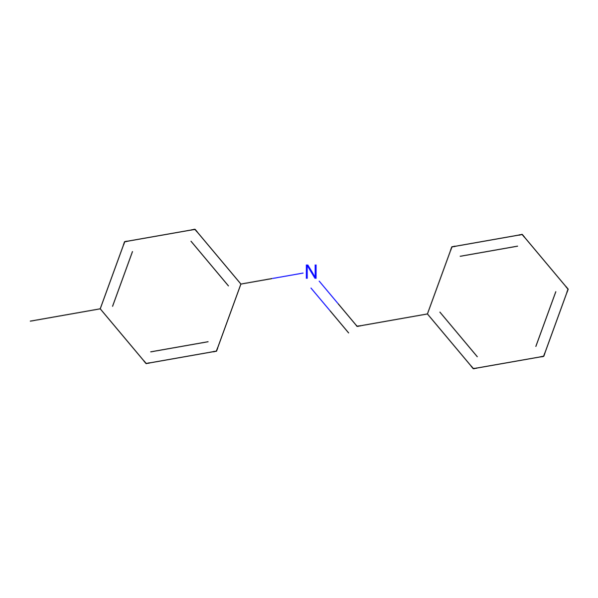 N-benzylidene-4-methylaniline molecular structure, CAS 2272-45-9