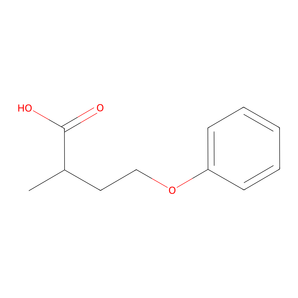 2-Methyl-4-phenoxybutanoic acid molecular structure, CAS 22720-42-9