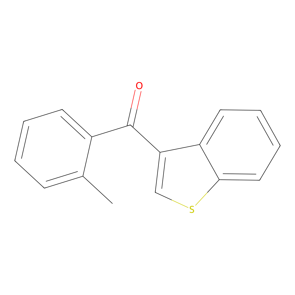 Methanone, benzo[b]thien-3-yl(2-methylphenyl)- molecular structure, CAS 22720-67-8