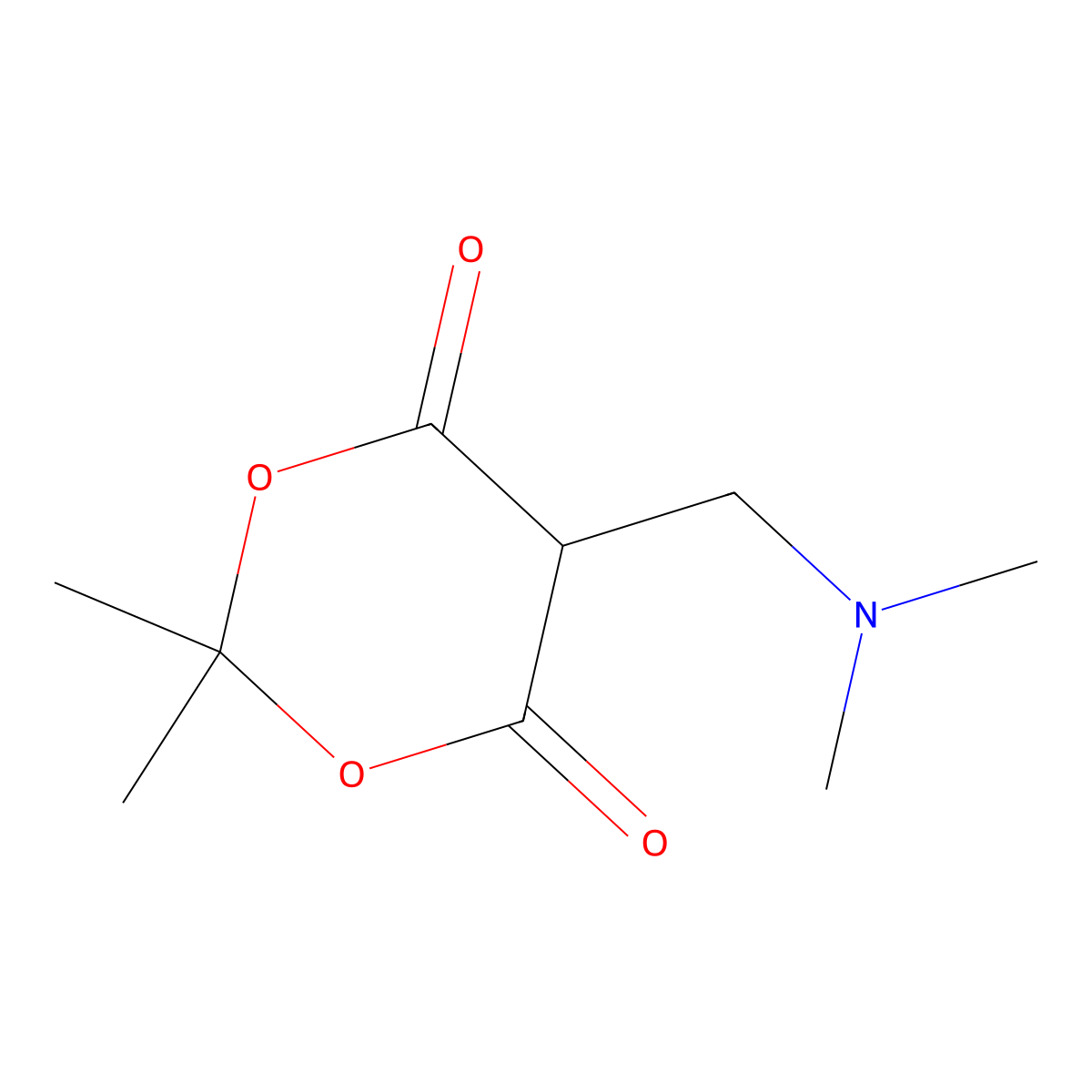 5-[(Dimethylamino)methyl]-2,2-dimethyl-1,3-dioxane-4,6-dione molecular structure, CAS 227201-29-8