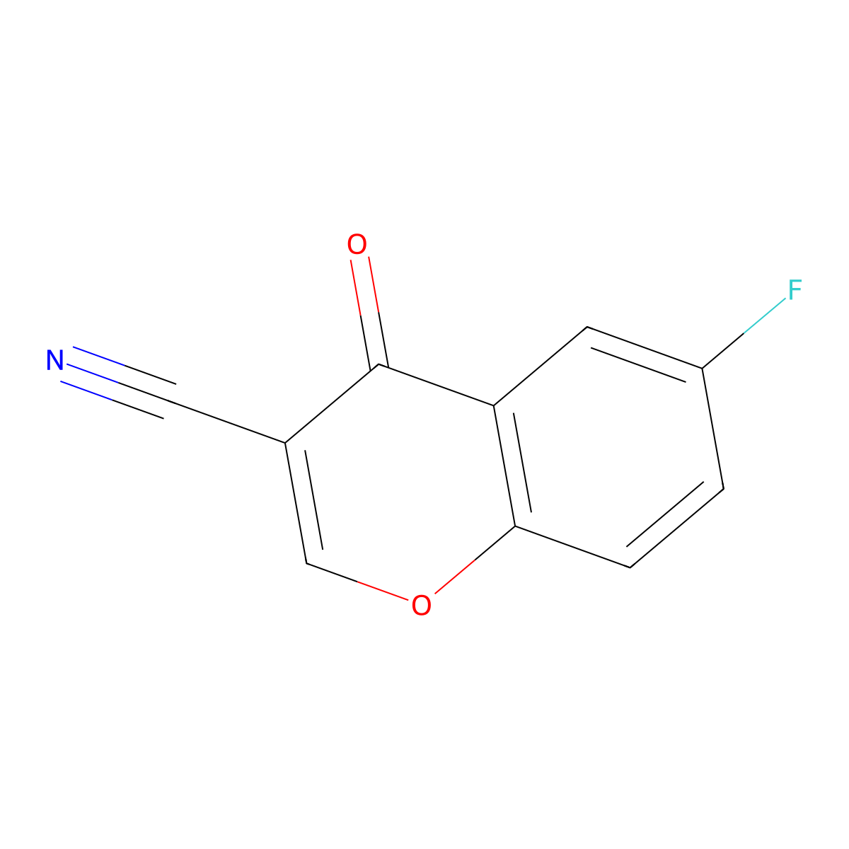 3-Cyano-6-fluorochromone molecular structure, CAS 227202-21-3