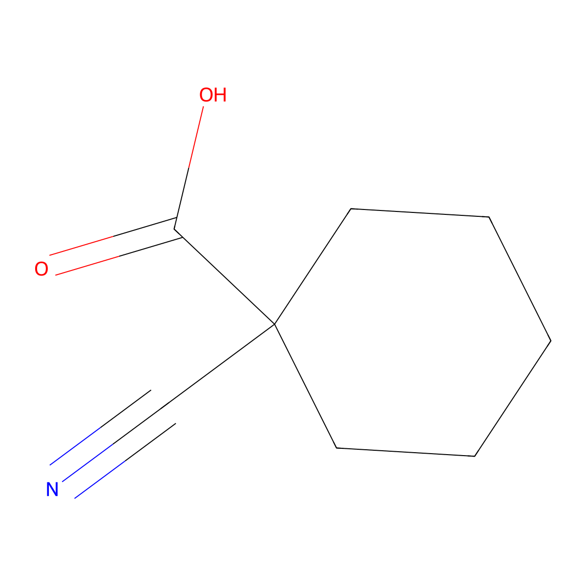 1-Cyanocyclohexane-1-carboxylic acid molecular structure, CAS 227203-34-1