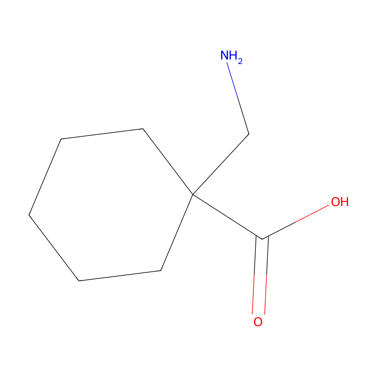 1-(Aminomethyl)cyclohexane-1-carboxylic acid molecular structure, CAS 227203-35-2