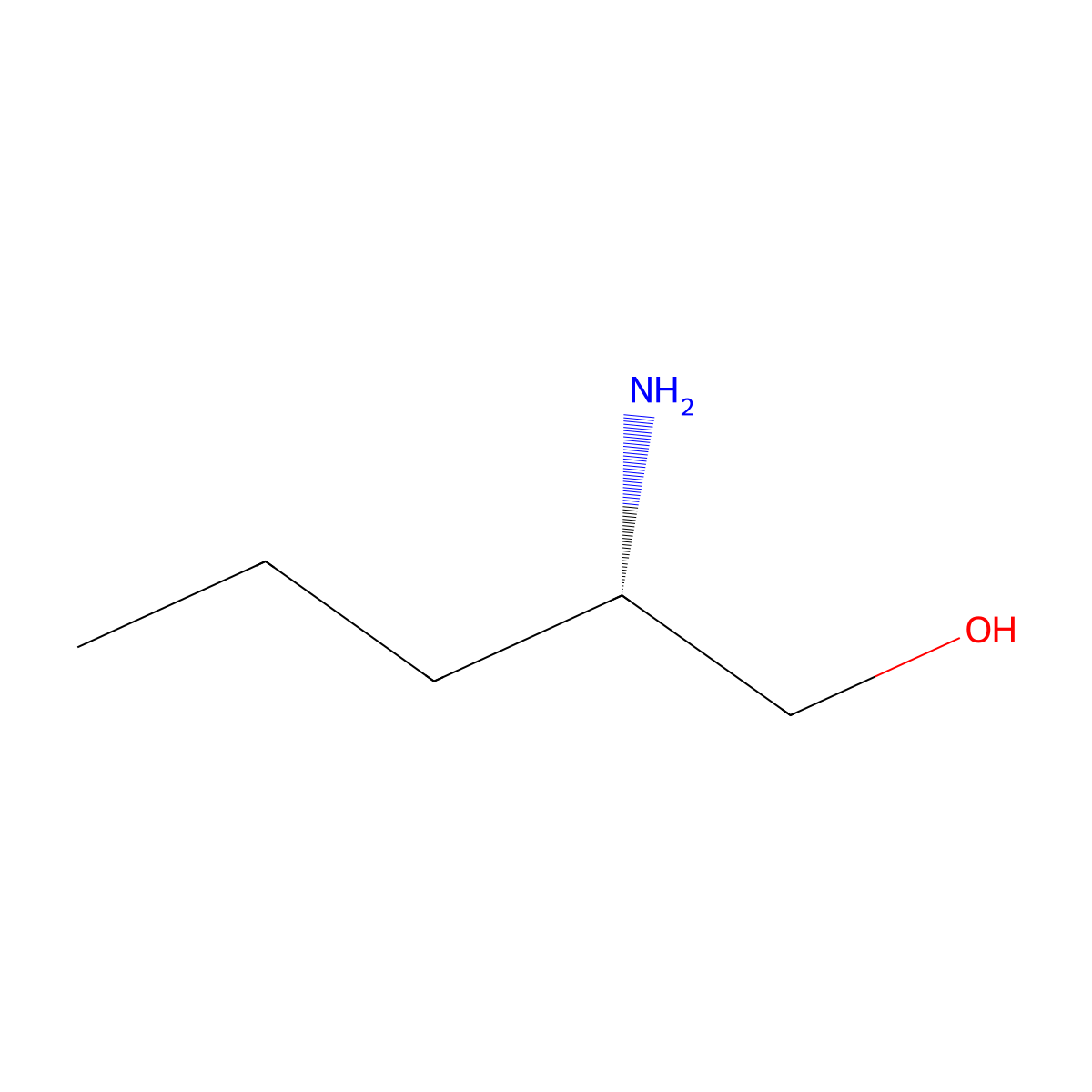 (2S)-2-aminopentan-1-ol molecular structure, CAS 22724-81-8
