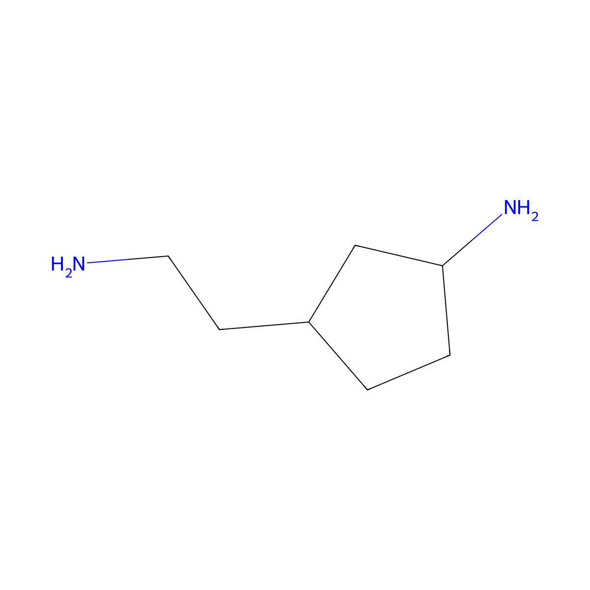 rac-(1R,3R)-3-(2-aminoethyl)cyclopentan-1-amine molecular structure, CAS 2272505-41-4