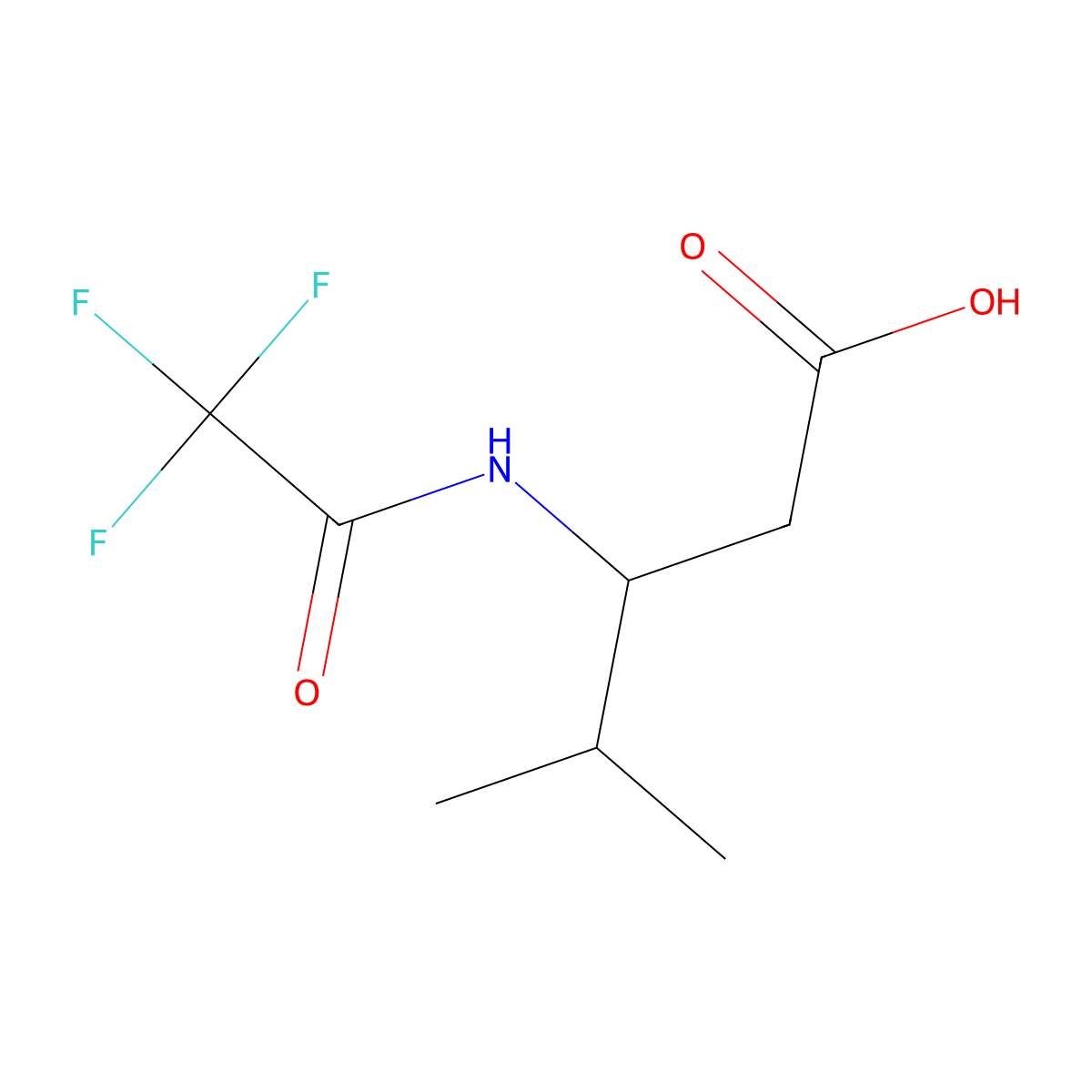 (3S)-4-methyl-3-(trifluoroacetamido)pentanoic acid molecular structure, CAS 2272587-78-5