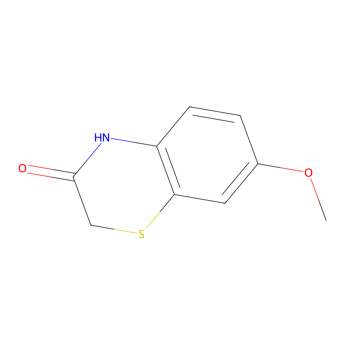 7-Methoxy-1,4-benzothiazin-3(4H)-one molecular structure, CAS 22726-30-3