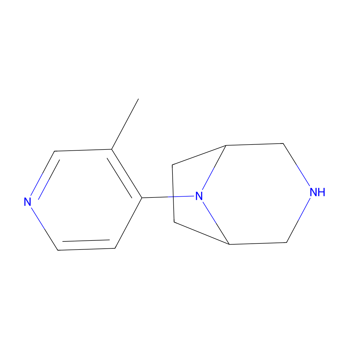 8-(3-Methylpyridin-4-yl)-3,8-diazabicyclo[3.2.1]octane molecular structure, CAS 2272646-87-2