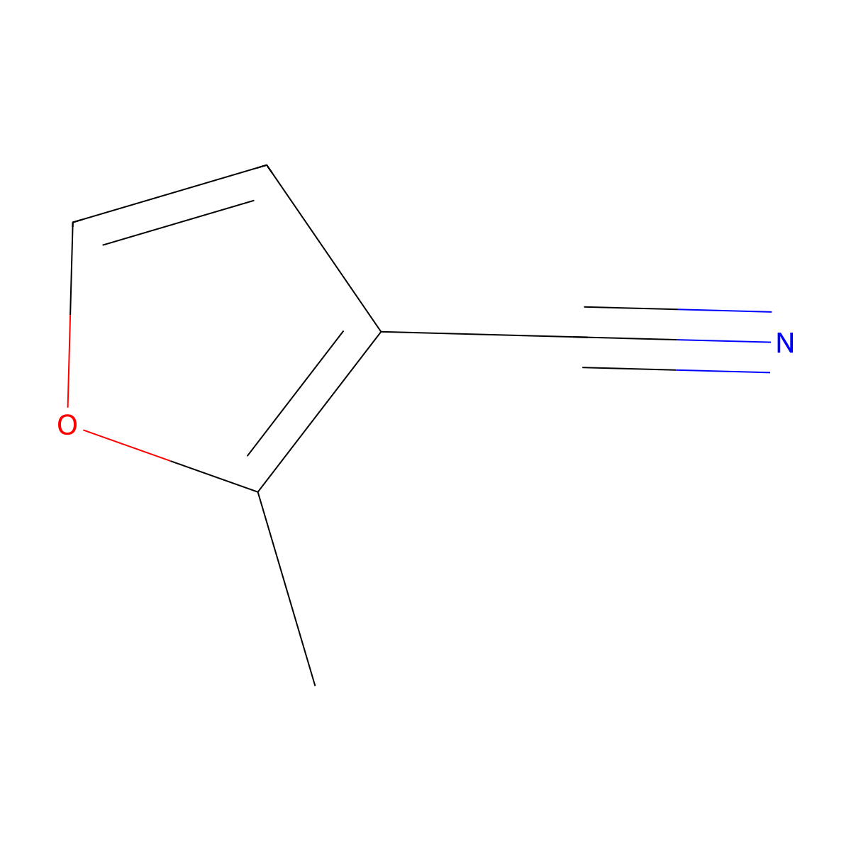 2-Methylfuran-3-carbonitrile molecular structure, CAS 22727-21-5