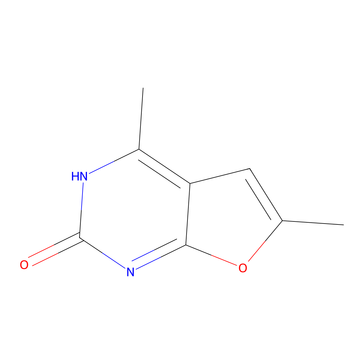 4,6-Dimethylfuro[2,3-d]pyrimidin-2-ol molecular structure, CAS 22727-41-9