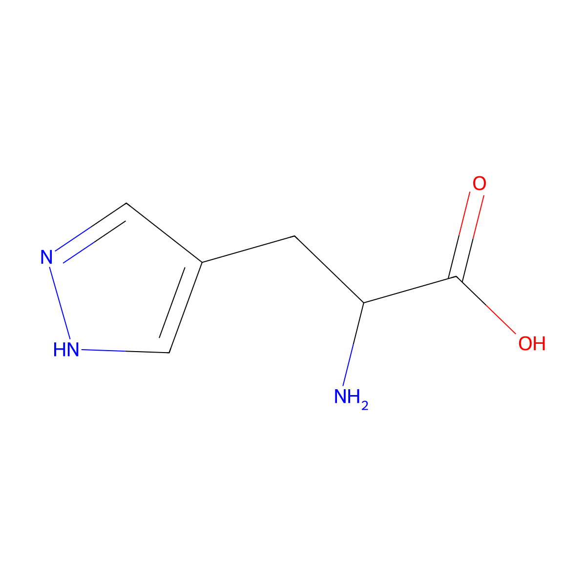 (2S)-2-amino-3-(1H-pyrazol-4-yl)propanoic acid molecular structure, CAS 2272735-02-9