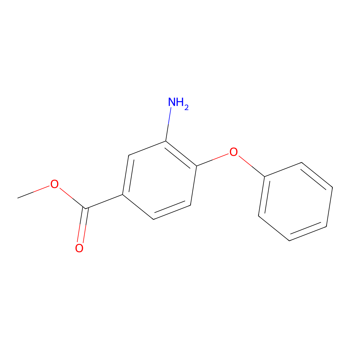 Methyl 3-amino-4-phenoxybenzoate molecular structure, CAS 227275-02-7