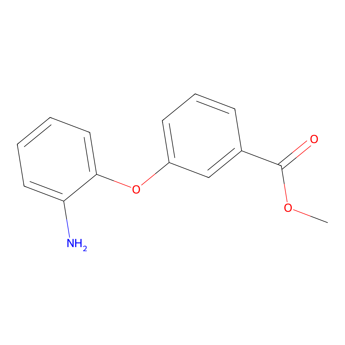 Methyl 3-(2-aminophenoxy)benzoate molecular structure, CAS 227275-23-2
