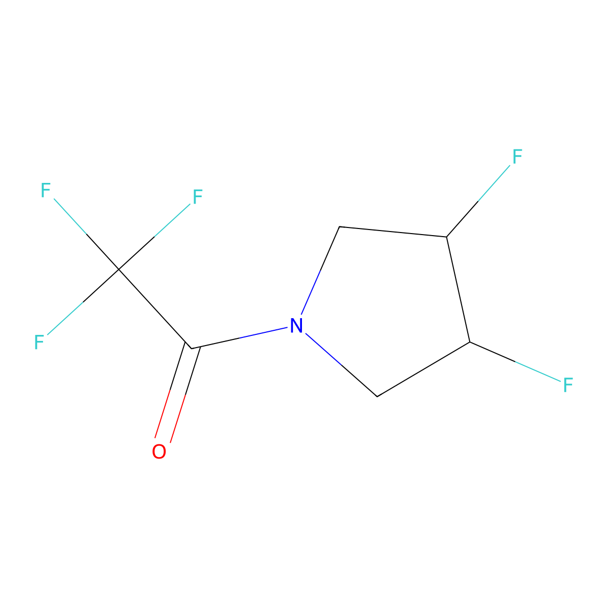 1-[(3R,4S)-3,4-difluoropyrrolidin-1-yl]-2,2,2-trifluoroethan-1-one molecular structure, CAS 2272766-92-2