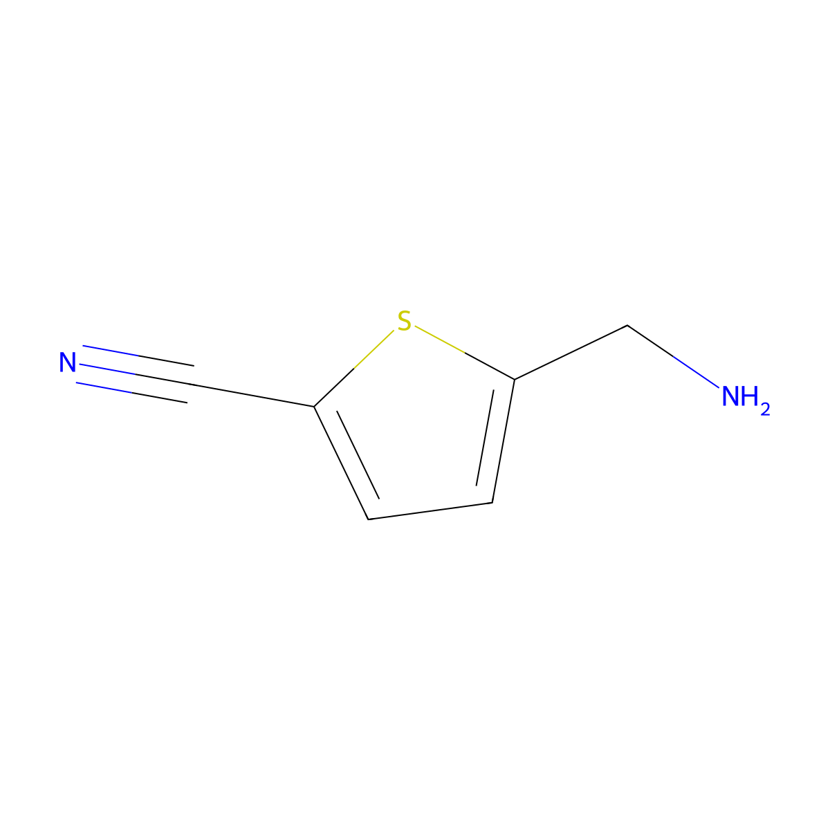5-Aminomethyl-2-cyanothiophene molecular structure, CAS 227279-10-9