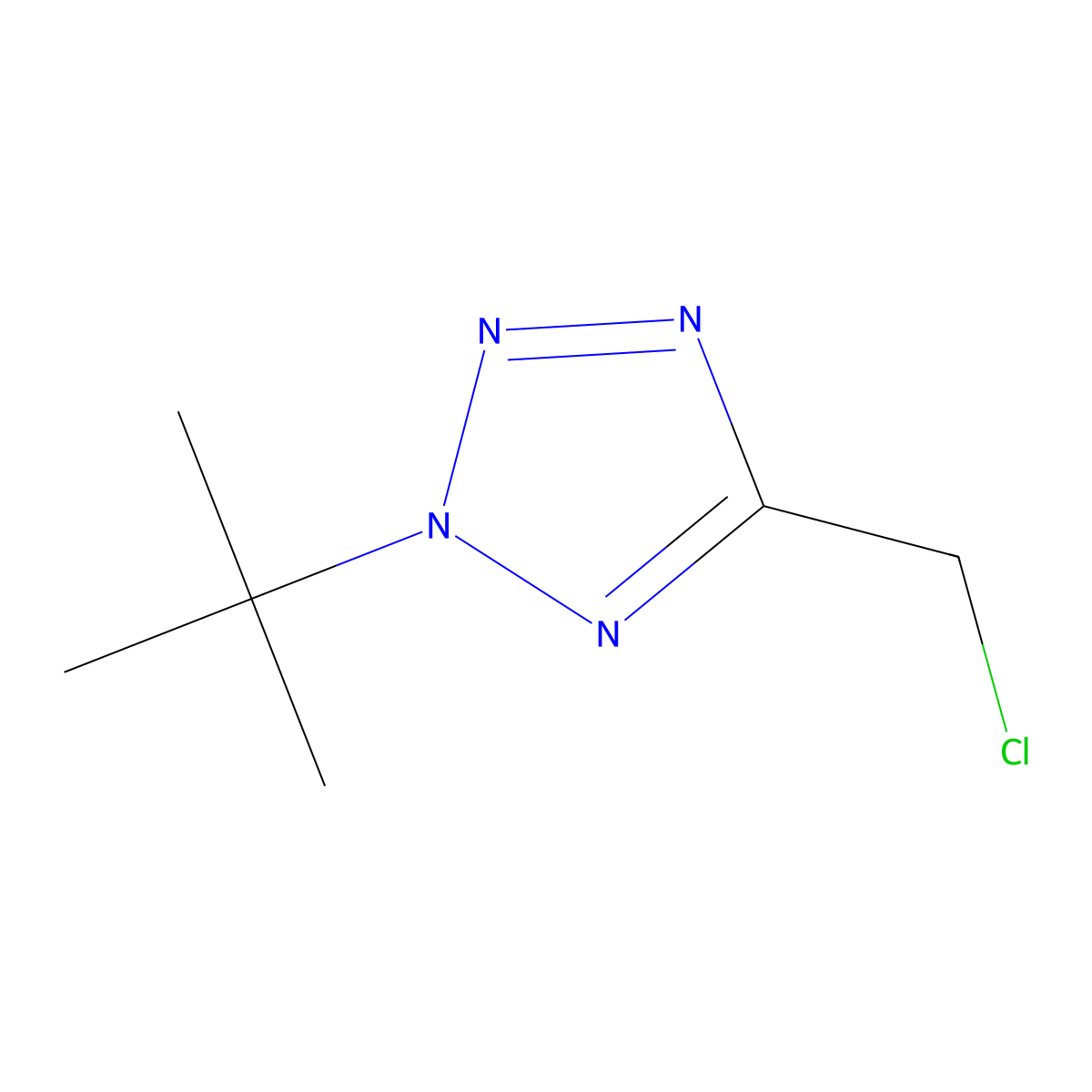 5-(Chloromethyl)-2-(1,1-dimethylethyl)-2H-tetrazole molecular structure, CAS 227279-14-3