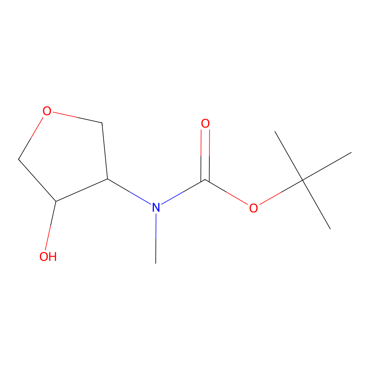 rac-tert-butyl N-[(3R,4S)-4-hydroxyoxolan-3-yl]-N-methylcarbamate molecular structure, CAS 2272823-09-1