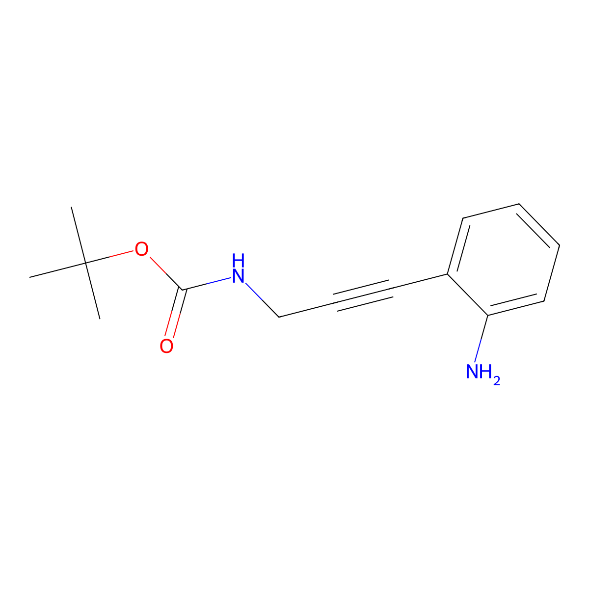 tert-butyl N-[3-(2-aminophenyl)prop-2-ynyl]carbamate molecular structure, CAS 227288-15-5