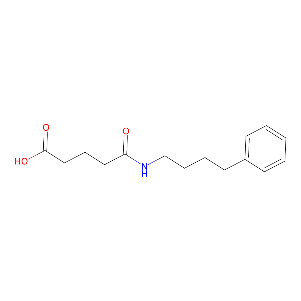 5-Oxo-5-(4-phenylbutylamino)pentanoic acid molecular structure, CAS 227291-79-4