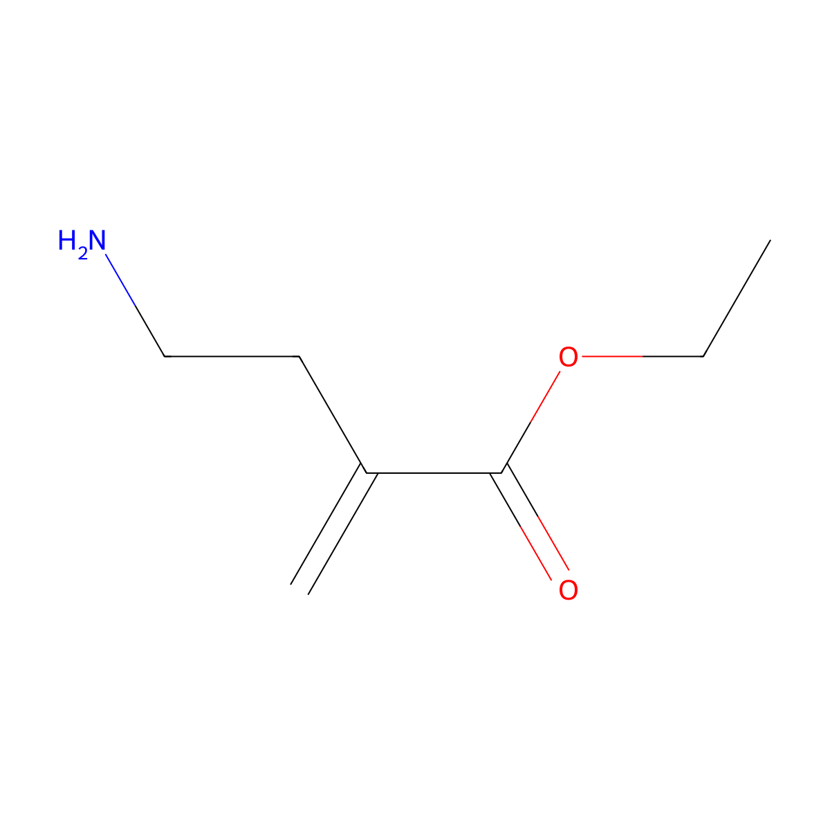 Ethyl 4-amino-2-methylidenebutanoate molecular structure, CAS 2272925-56-9