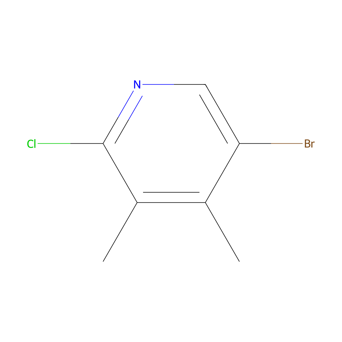 5-Bromo-2-chloro-3,4-dimethylpyridine molecular structure, CAS 2272958-66-2